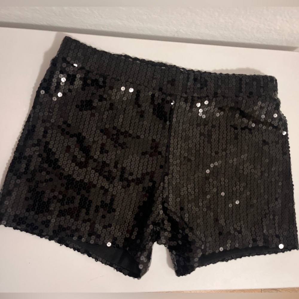 Black Sequin Shorts